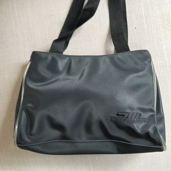 Vintage Black Nylon Steve Madden Handbag 10”x7” - Picture 2 of 5